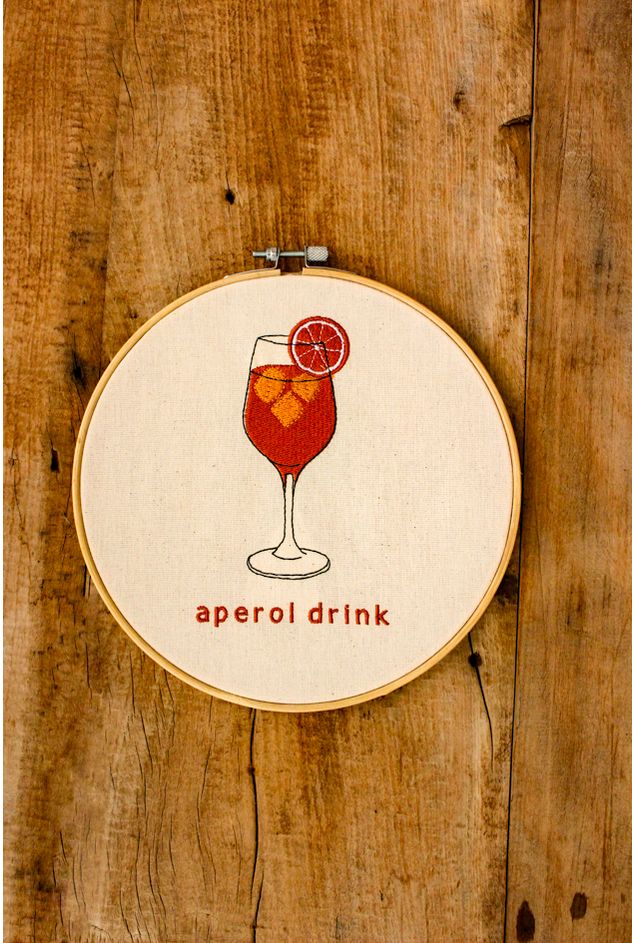 Bastidor Bordado Aperol Drink Mimo Galeria -2-